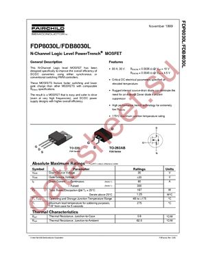 FDP8030L datasheet  